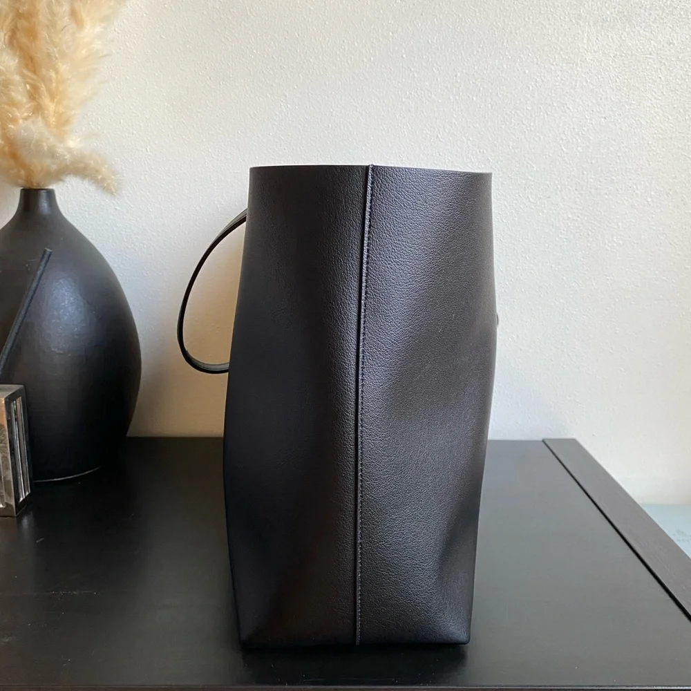 EUC YSL Saint Laurent East West Supple Leather Shopping Tote Black - Picture 7 of 14